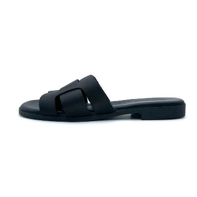 EMMA | Sandale plate Noir