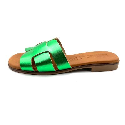EMMA | Sandale plate Verte