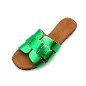 EMMA | Sandale plate Verte