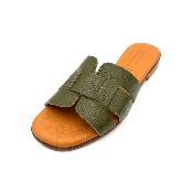 EMMA | Sandale plate Kaki